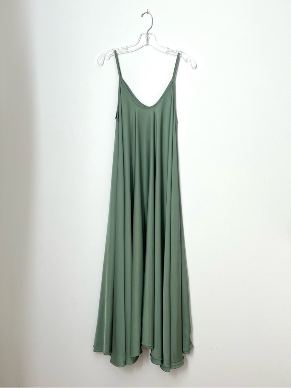 Tempo Paris Sage Green Slip Maxi Dress